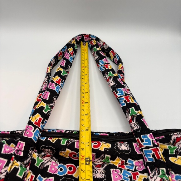Betty Boop Retro Style Rainbow Colorful Y2K Tote Quilted Duffel Bag - Picture 11 of 13